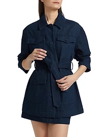 Denim Belted Jacket