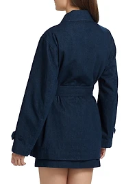 Denim Belted Jacket
