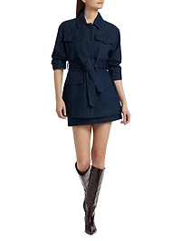 Denim Belted Jacket