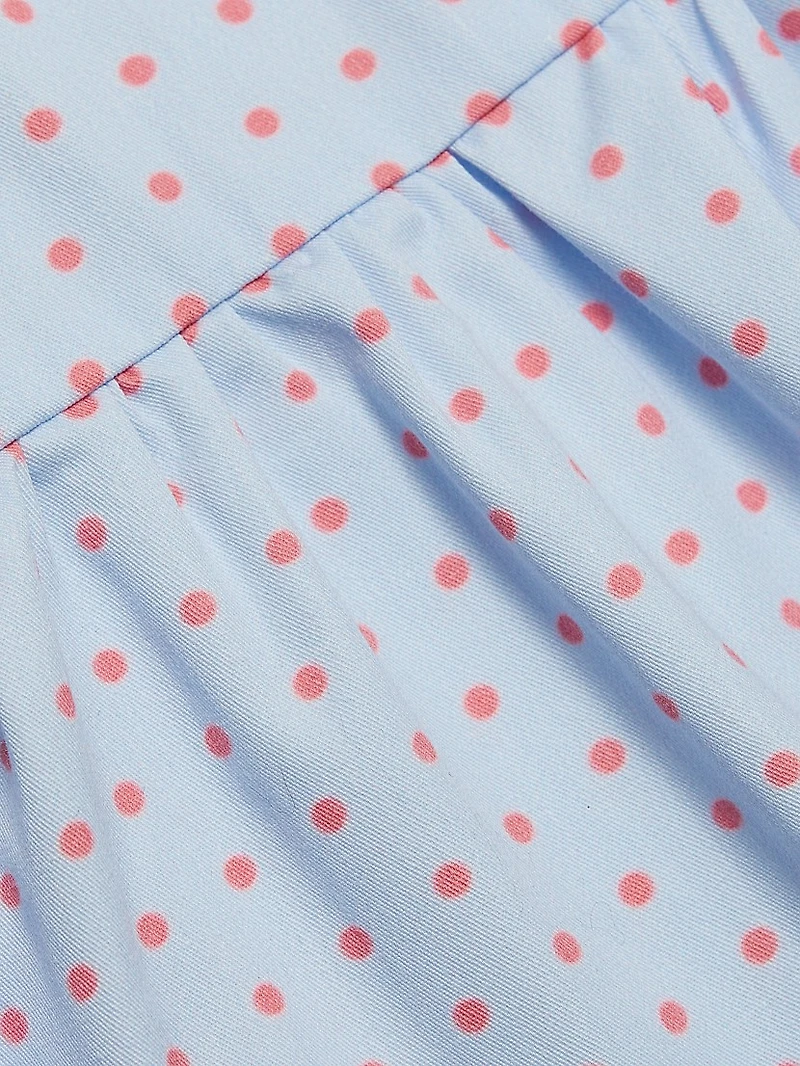 Tiered Bow-Strap Midi-Dress