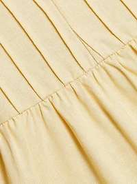 Pintuck Waist Midi-Dress