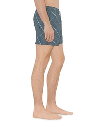Check Drawstring Swim Shorts