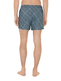 Check Drawstring Swim Shorts