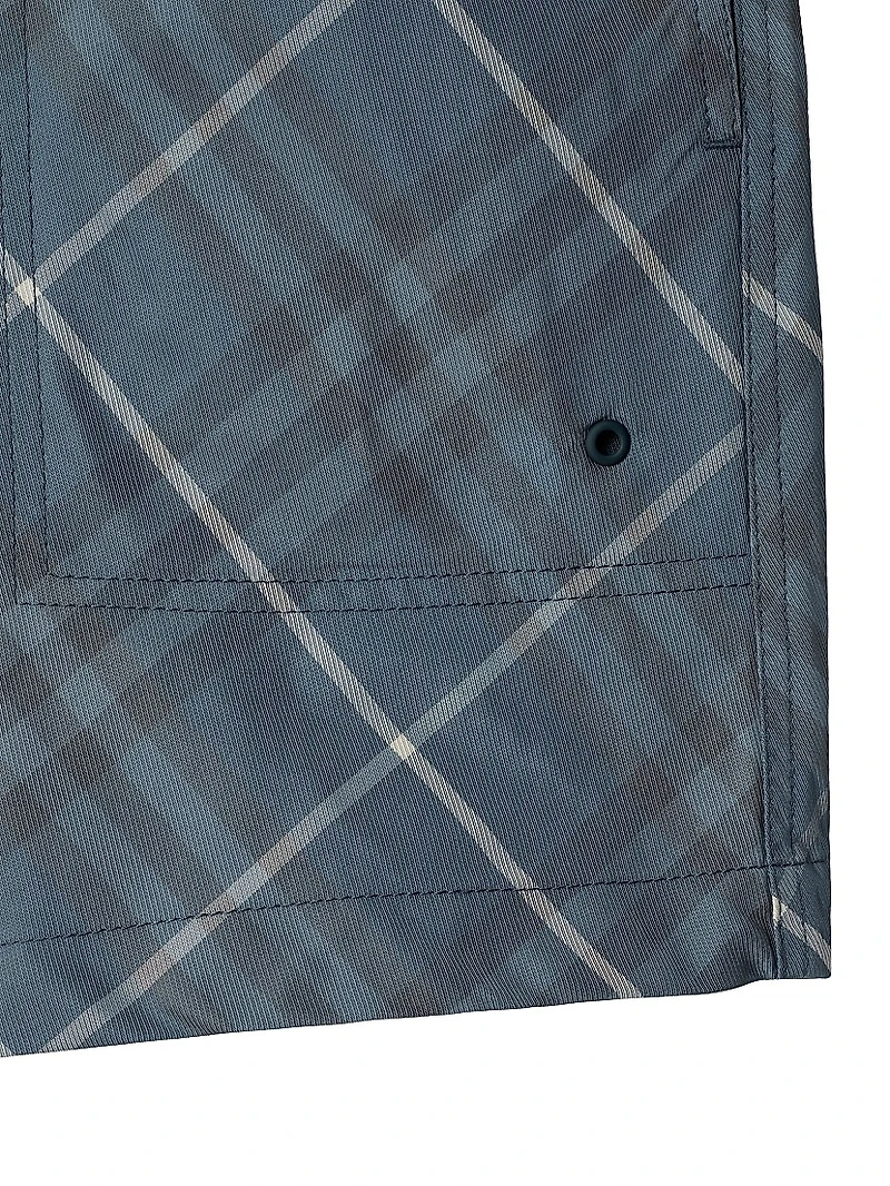 Check Drawstring Swim Shorts