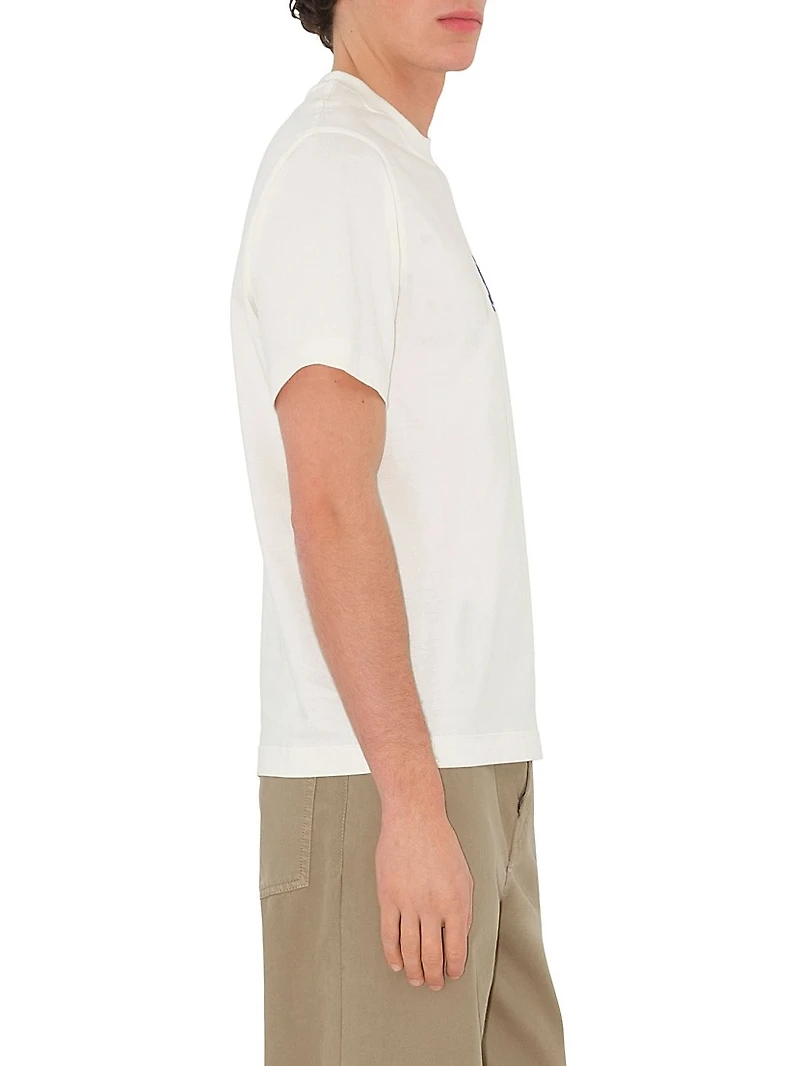 Double Equestrian Knight Design Cotton T-Shirt