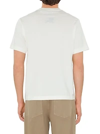 Double Equestrian Knight Design Cotton T-Shirt