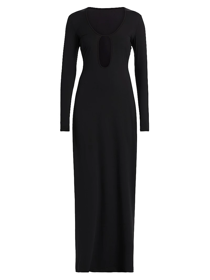 Echauffe Cut-Out Long-Sleeve Gown