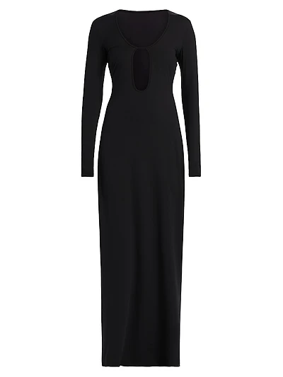 Echauffe Cut-Out Long-Sleeve Gown