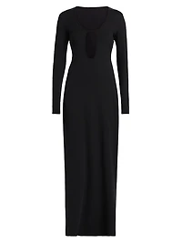 Echauffe Cut-Out Long-Sleeve Gown