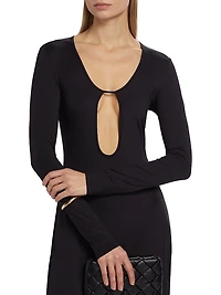 Echauffe Cut-Out Long-Sleeve Gown