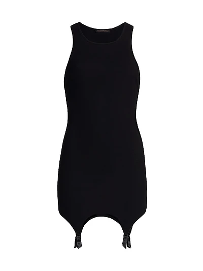 Le Boy Cotton Jersey Garter Tank Dress