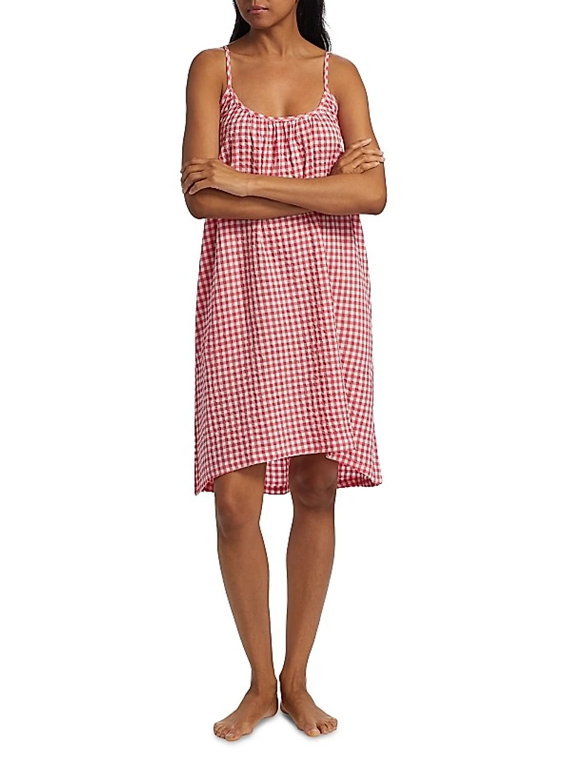 Gingham Seersucker Strappy Nightie