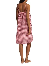 Gingham Seersucker Strappy Nightie