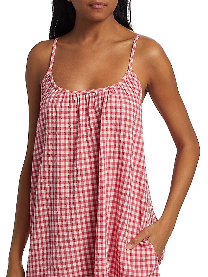 Gingham Seersucker Strappy Nightie
