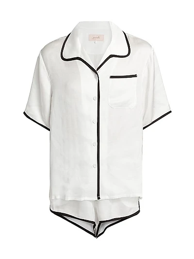 Annabelle Satin Boxer Pajama Set