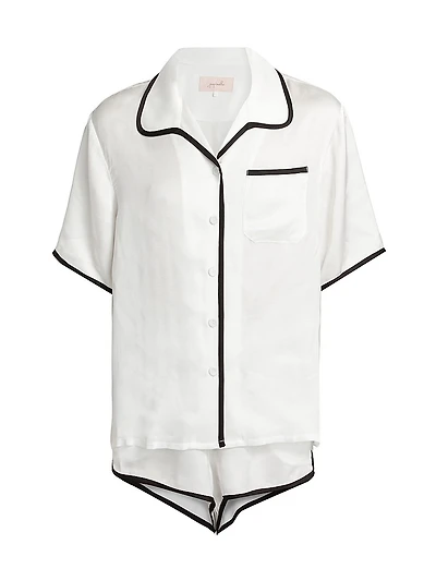 Annabelle Satin Boxer Pajama Set