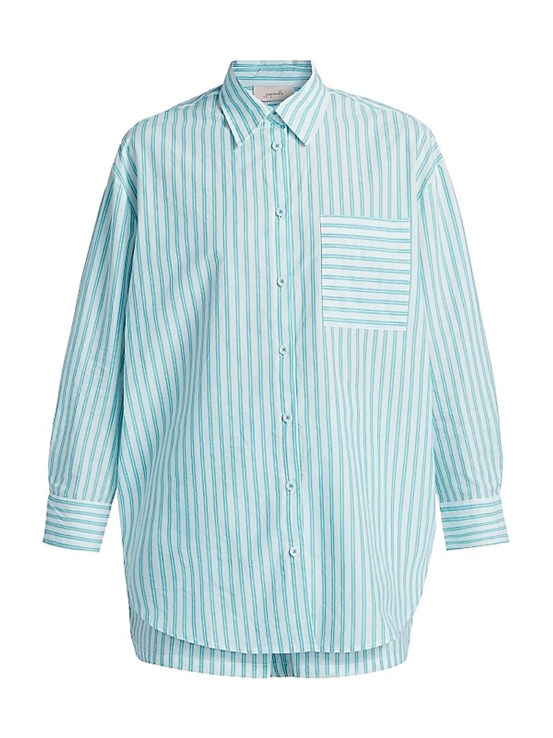 Striped Shirting Boxer Pajama Set