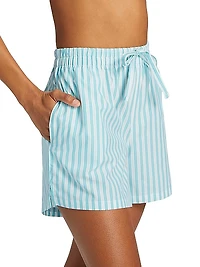 Striped Shirting Boxer Pajama Set
