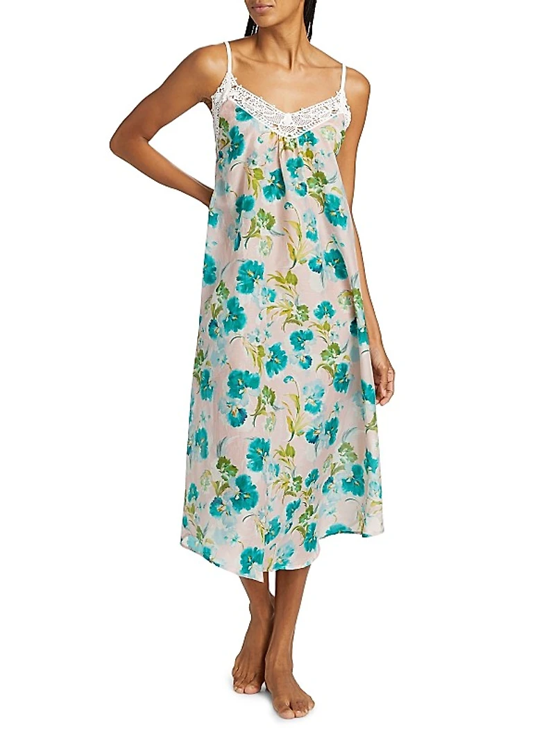 Audrey Floral Lace Maxi Nightie