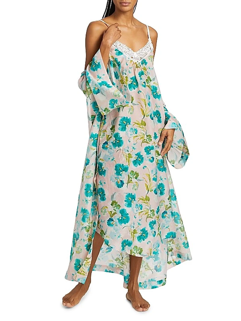 Audrey Floral Lace Maxi Nightie