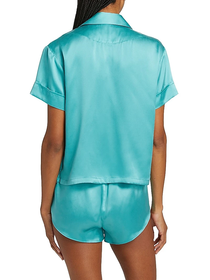 Audrey Silk Boxer Pajama Set