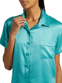 Audrey Silk Boxer Pajama Set