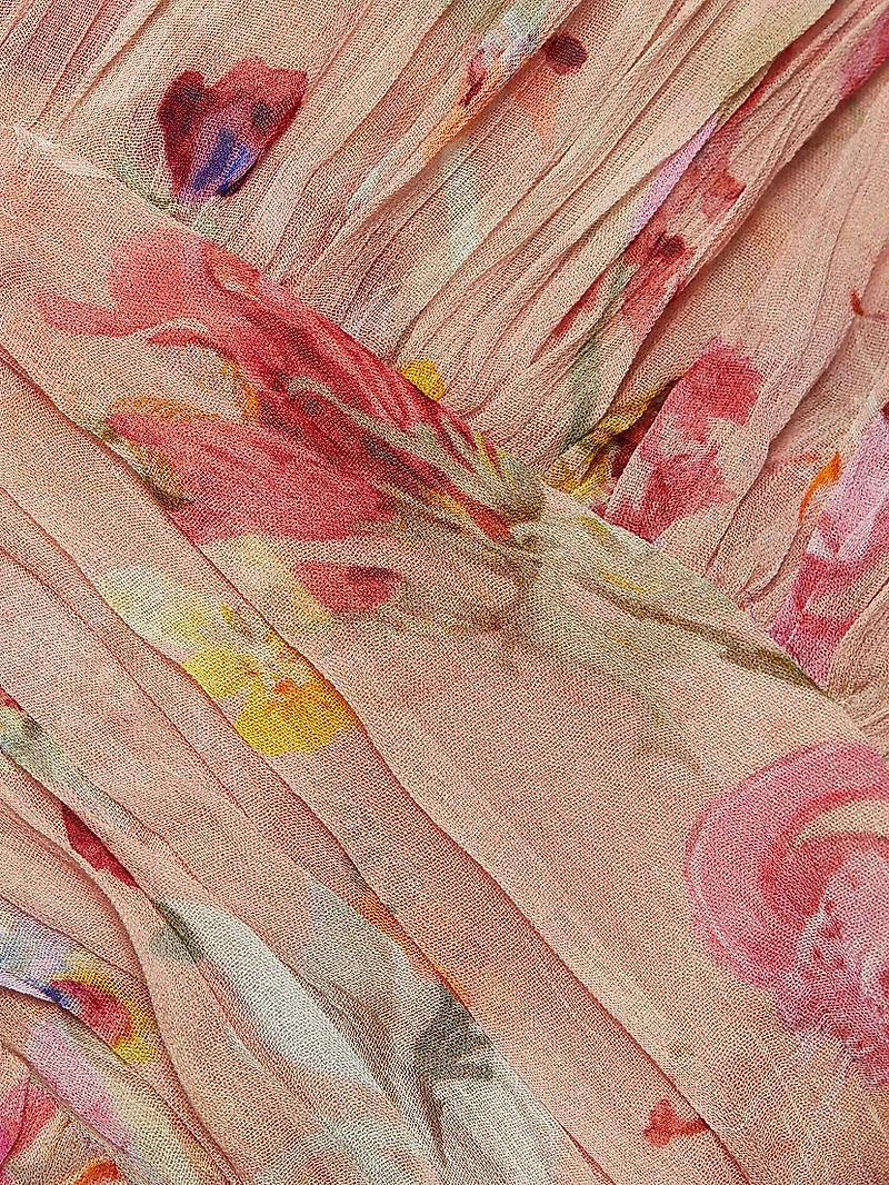 Lily Flower Sleeveless Midi-Dress