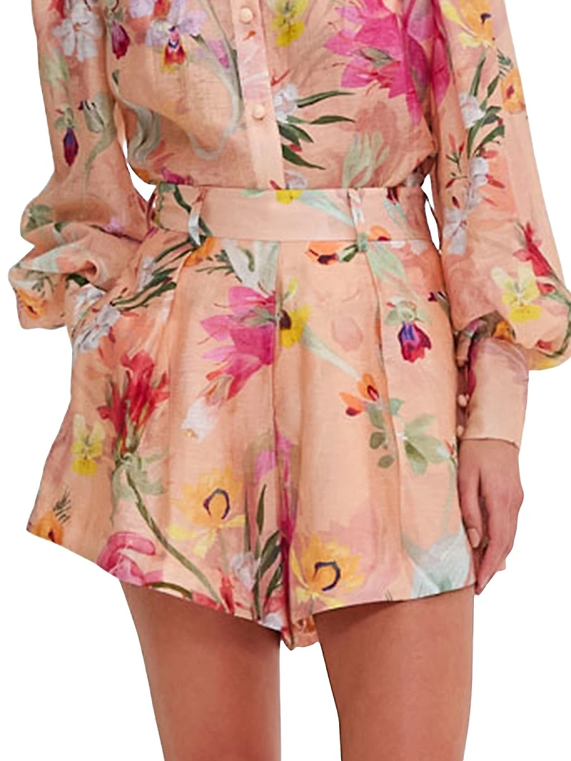 Lily Floral High-Rise Shorts