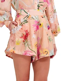 Lily Floral High-Rise Shorts