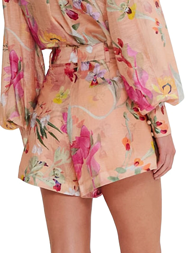 Lily Floral High-Rise Shorts