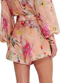 Lily Floral High-Rise Shorts