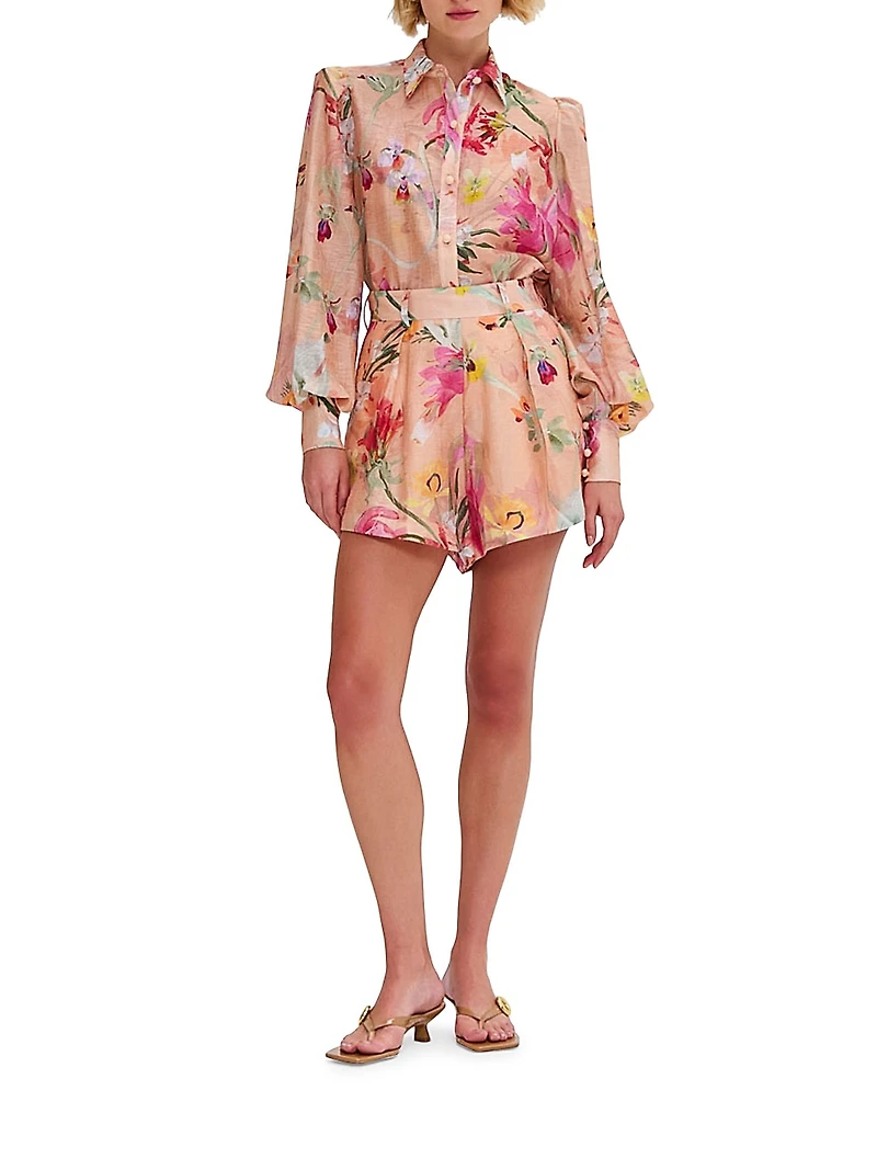 Lily Floral High-Rise Shorts