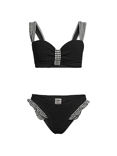 Loretta Gingham Ruffle Bikini