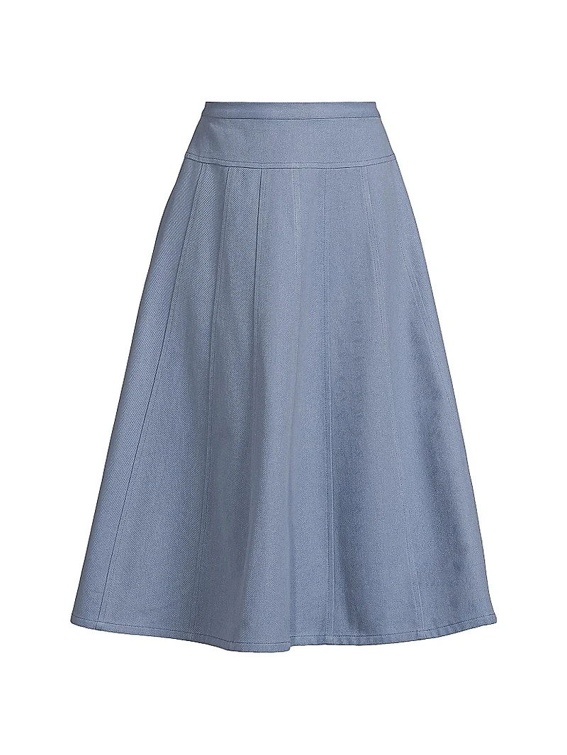 Everyday Tropics Seamed Full Midi-Skirt