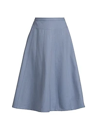 Everyday Tropics Seamed Full Midi-Skirt