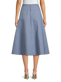 Everyday Tropics Seamed Full Midi-Skirt