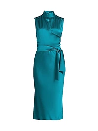 Everyday Tropics Joi Satin Sheath Dress