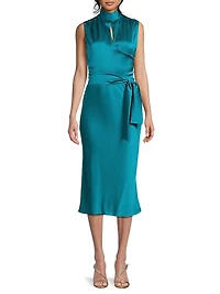 Everyday Tropics Joi Satin Sheath Dress