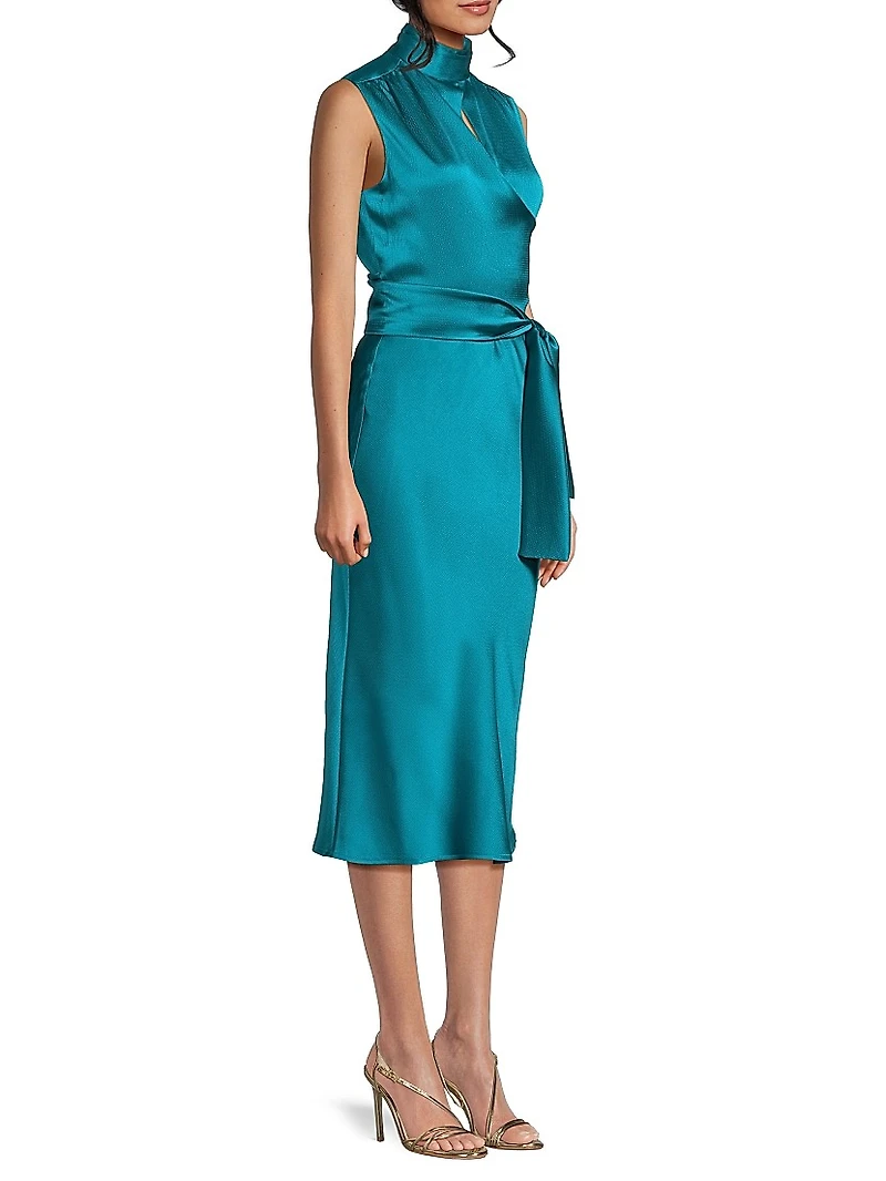 Everyday Tropics Joi Satin Sheath Dress
