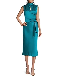 Everyday Tropics Joi Satin Sheath Dress