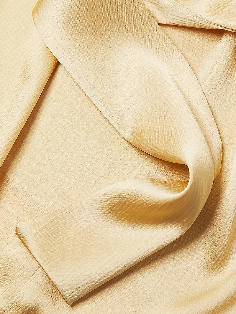 Everyday Tropics Satin Tieneck Top