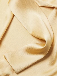 Everyday Tropics Satin Tieneck Top