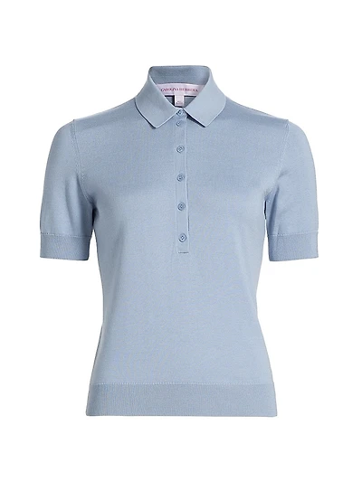 Silk-Cotton Blend Polo Shirt
