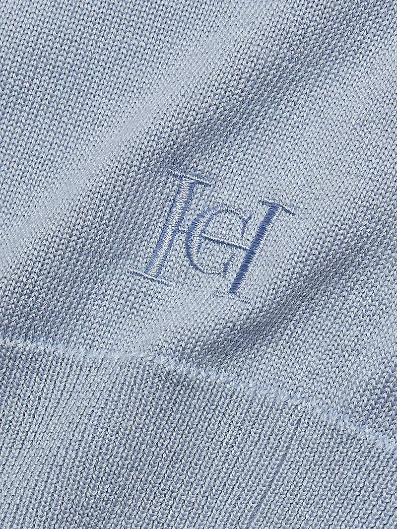 Silk-Cotton Blend Polo Shirt