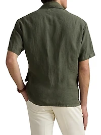 Linen Short-Sleeve Overshirt
