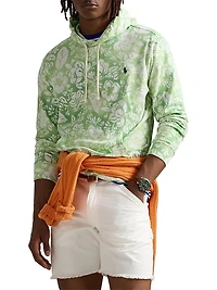 Tropical Floral Print Hoodie