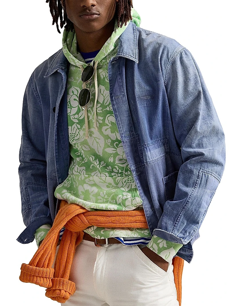 Tropical Floral Print Hoodie