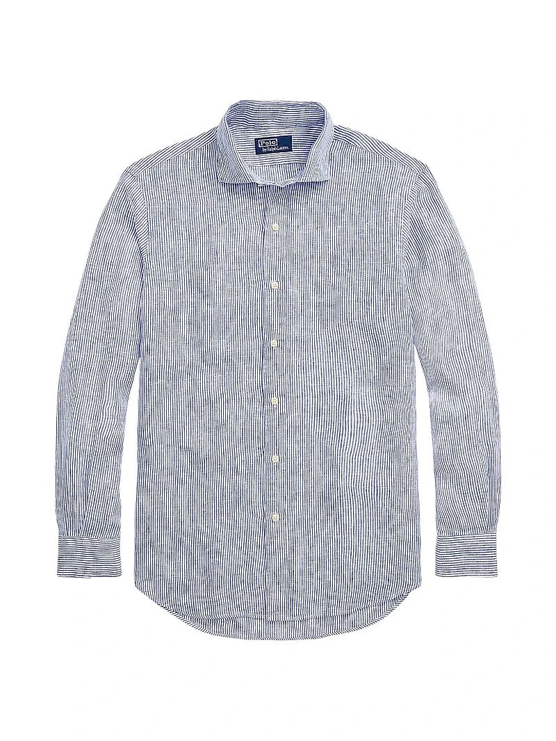 Classic Fit Striped Linen Shirt
