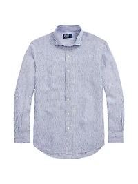 Classic Fit Striped Linen Shirt