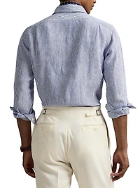 Classic Fit Striped Linen Shirt